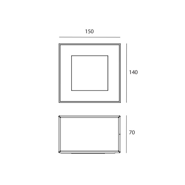 Dimensions Rigoletto wall Inverlight