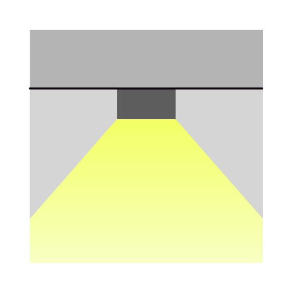 Diffusione Luminosa Yuuki 13 kvadrat ceiling Inverlight