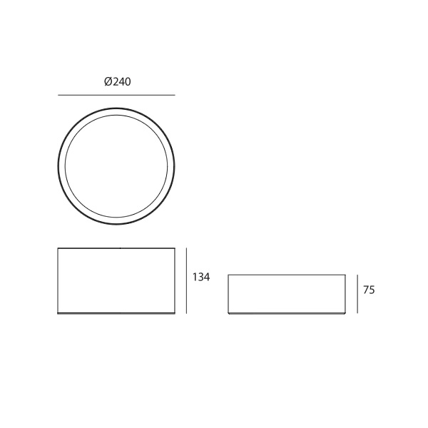 Dimensions Yuuki 24ceiling Inverlight